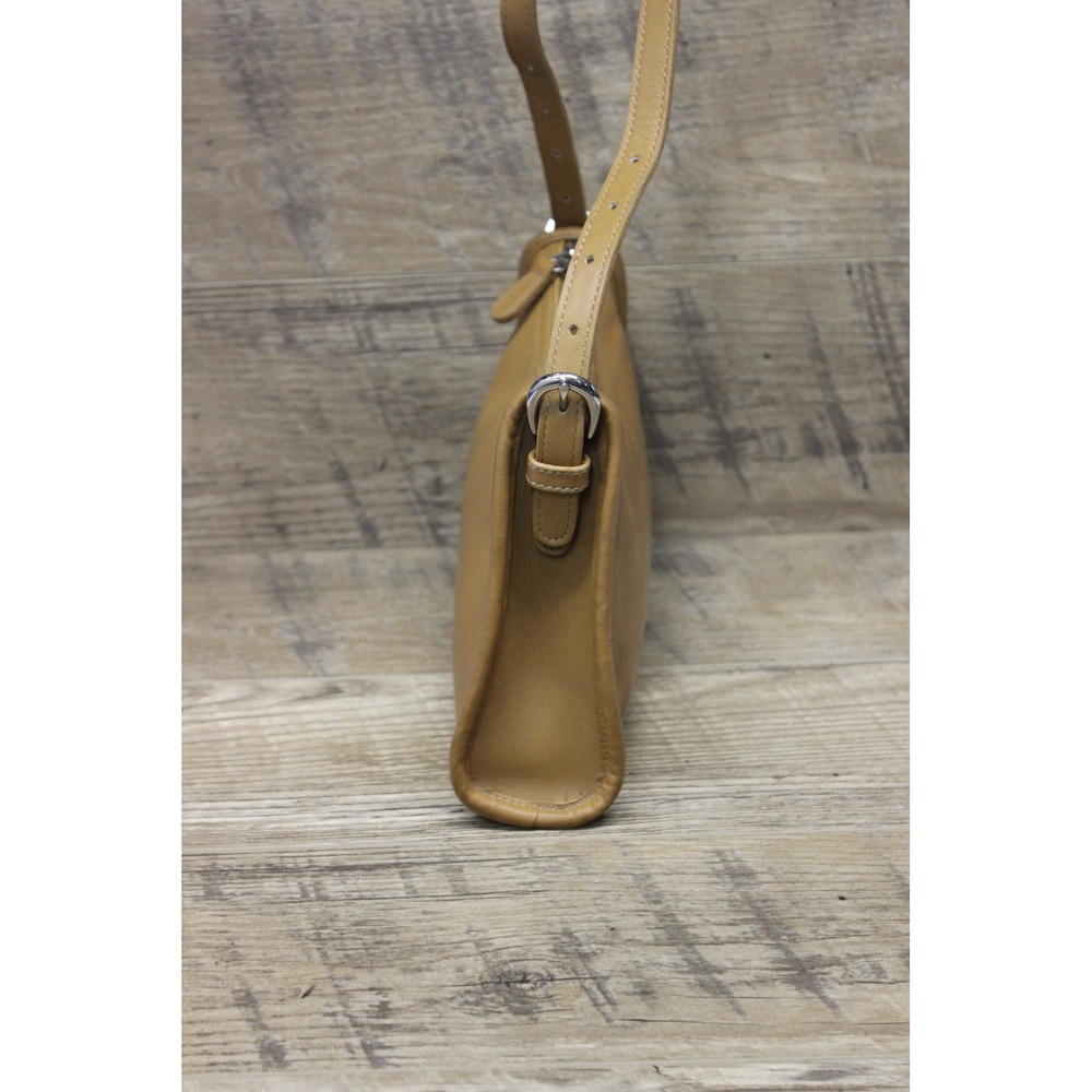 Coach Vintage Leather Shoulder Bag Women's Small Toffee Tan Zip Purse‎ 4104 - Picture 4 of 16